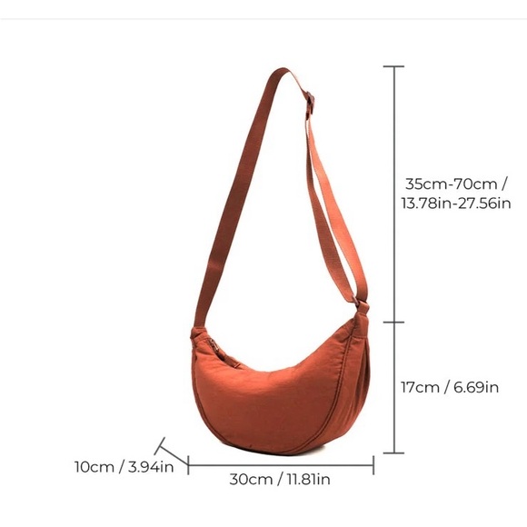 Chest Bag Nylon Casual Crossbody Bag for Women and Men Travel Shopping Bag - Picture 2 of 10